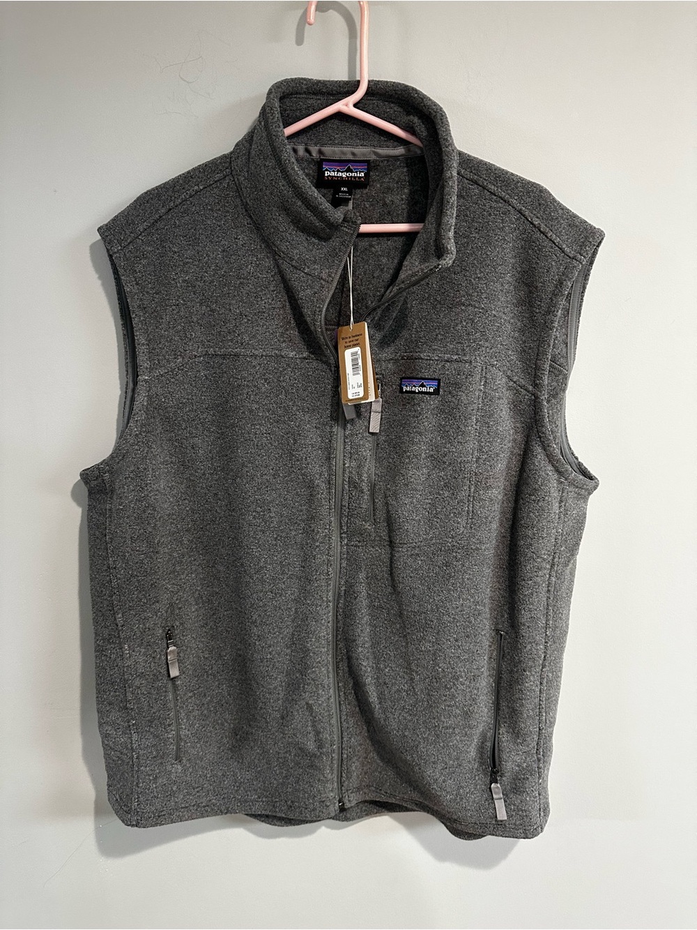 NWT Patagonia Men’s Synchilla Charcoal Gray Fleece Vest | XXL
